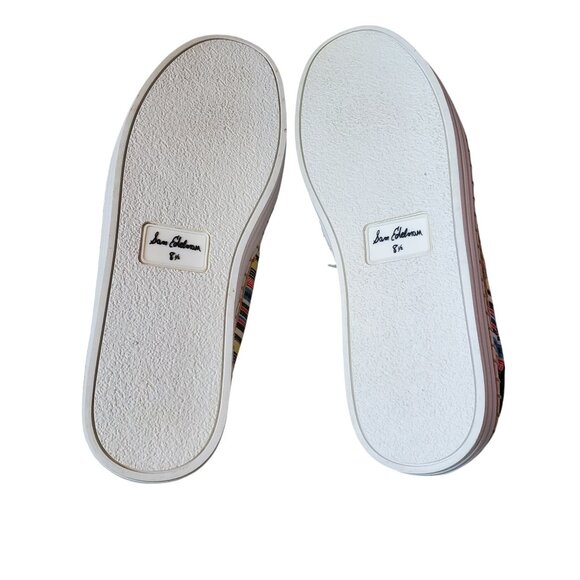 Sam Edelman Kave Multi Striped Lace Up Sneaker Women Shoe Size 8.5 Never Worn - Picture 8 of 10